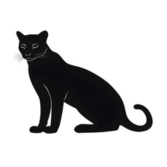 Fototapeta premium Puma black silhouette isolated on a transparent background