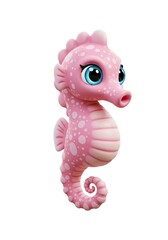 cute baby seahorse cartoon 3D render, white background, animal, sea, ocean, illustration, cute, underwater, seahorse, marine, tropical, nature, water, isolated, 3d, aquarium, aquatic, cartoon,