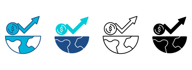 Development Icon Set With Multiple Styles. Vector Illustration