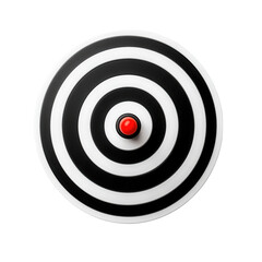 Black and White Target with Red Dot in Center for Focus and Precision