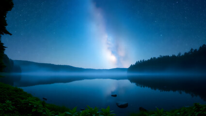 Fototapeta premium Galaxy Reflection Lake