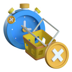 Flash sale cancellation 3D Icon Colorful Style