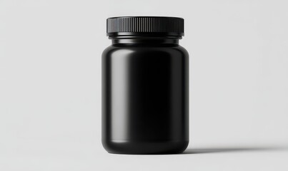 Blank black plastic bottle mockup.