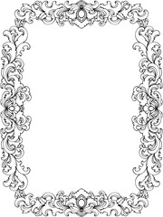 frame with floral ornament