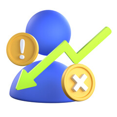 Get canceled 3D Icon Colorful Style