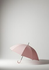 cotton pink umbrella isolated on white background