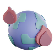 Burnt Earth 3D Icon Colorful Design