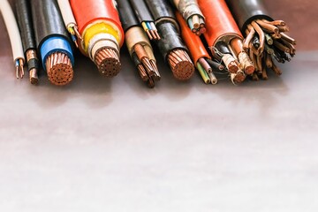 Cross section of high-voltage cable High quality photo