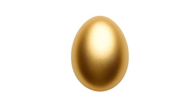 Golden Egg, isolated on transparent background