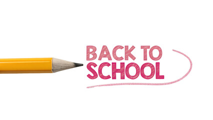 Back to School Pencil Design – Education Graphic with Text for Classroom or Supplies