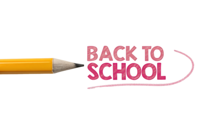 Back to School Pencil Design – Education Graphic with Text for Classroom or Supplies