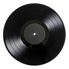 Obraz premium Black vinyl record on dark background