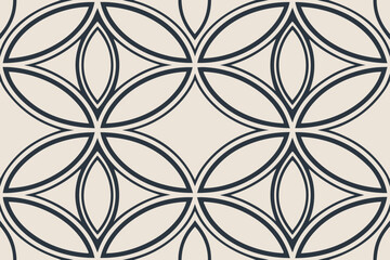 Fototapeta premium Ornate Geometric Petal Pattern abstract floral