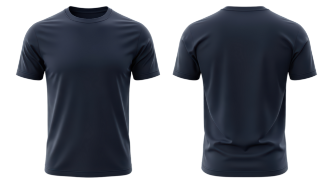 Black Athletic T-Shirt on Transparent Background for Sports and Fitness - Powered by Adobe