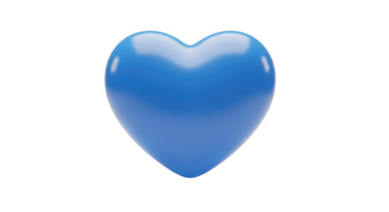 Fototapeta premium Blue Heart Symbol on Transparent Background for Love and Care Representation