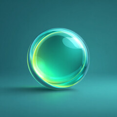 abstract glossy sphere. Generative AI