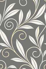 Elegant Floral Swirl Pattern leaves