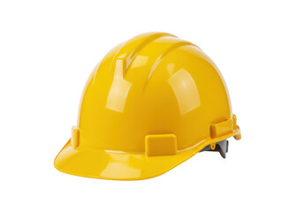 Fototapeta premium Yellow hard hat safety construction helmet isolated on transparent background