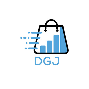 Classic Shield Logo with Stars and DGJ Letters &ndash; Premium Badge or Security Brand Identity. DGJ Letter Logo.
