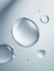 water drops on blue background. Generative AI