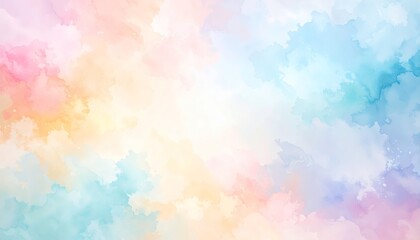 Dreamy pastey watercolor background, abstract art with vibrant colors and soft texture