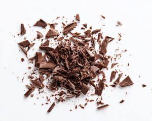 Fototapeta premium crushed eyeshadow isolated on white background. Generative AI