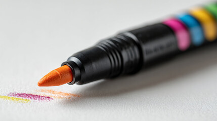 close up of a pen on a white background. Generative AI