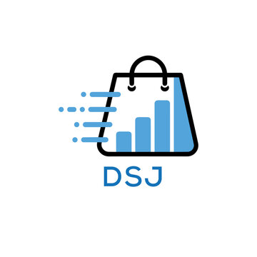 Classic Shield Logo with Stars and DSJ Letters &ndash; Premium Badge or Security Brand Identity. DSJ Letter Logo.
