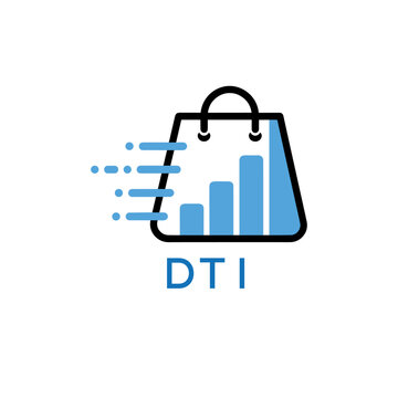 Classic Shield Logo with Stars and DTI Letters &ndash; Premium Badge or Security Brand Identity. DTI Letter Logo.
