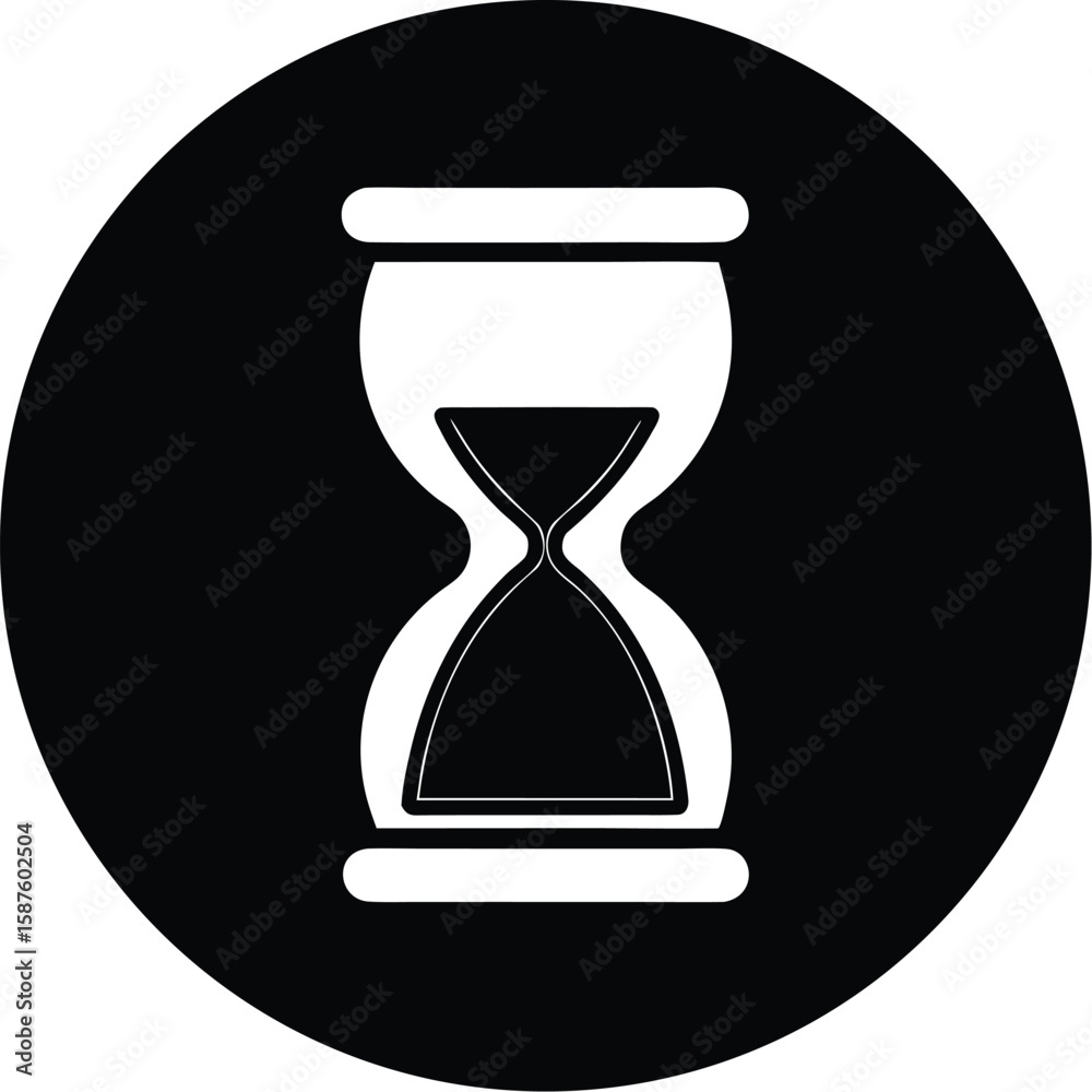 Poster abstract representation of a communication notification with a countdown timer element presented as 