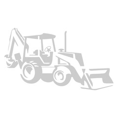 backhoe loader Icon shadow
