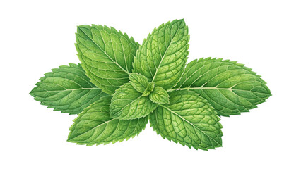 PNG fresh mint leaves a vibrant green herb isolated transparent background