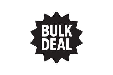 Bulk deal silhouette vector art illustration on white background