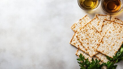 Matzah flatbread stacked display