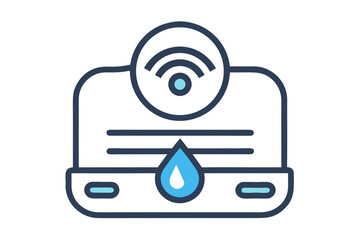 dehumidifier drop unit thin line icon