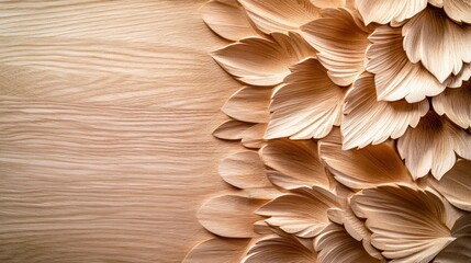Wood carving design natural beige pattern
