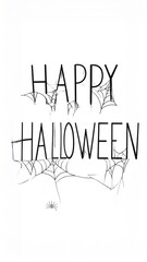 Fototapeta premium Happy Halloween Text Design – Spooky Typography for Halloween Celebrations