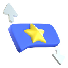 Up and Down Ratings 3D Icon Colorful Style
