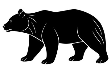 Vector art of silhouette of a wolf