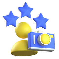 Photographer Rating 3D Icon Colorful Style