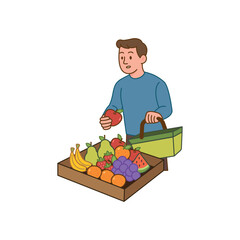 Man&rsquo;s Healthy Market Visit
