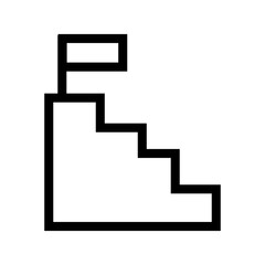 Success ladder and flag