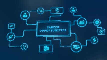 CAREER OPPORTUNITIES. Business, Technology, Internet and network concept. Business digital background - Powered by Adobe