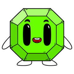 diamond character illustration hand drawn isolated vector