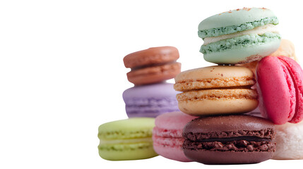 Colorful Macaron Stack, isolated on transparent background