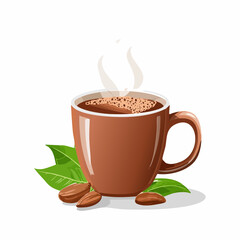 Obraz premium Steaming Cacao Cup, Warm Cozy Winter Drink Delight