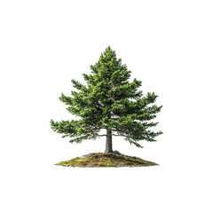 Majestic evergreen pine tree, perfectly shaped for holiday themes png