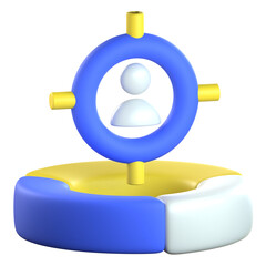 Target Analysis 3D Icon Colorful Style