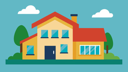 Fototapeta premium illustration of a house with a roof