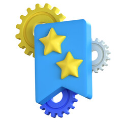 Setting 3D Icon Colorful Design